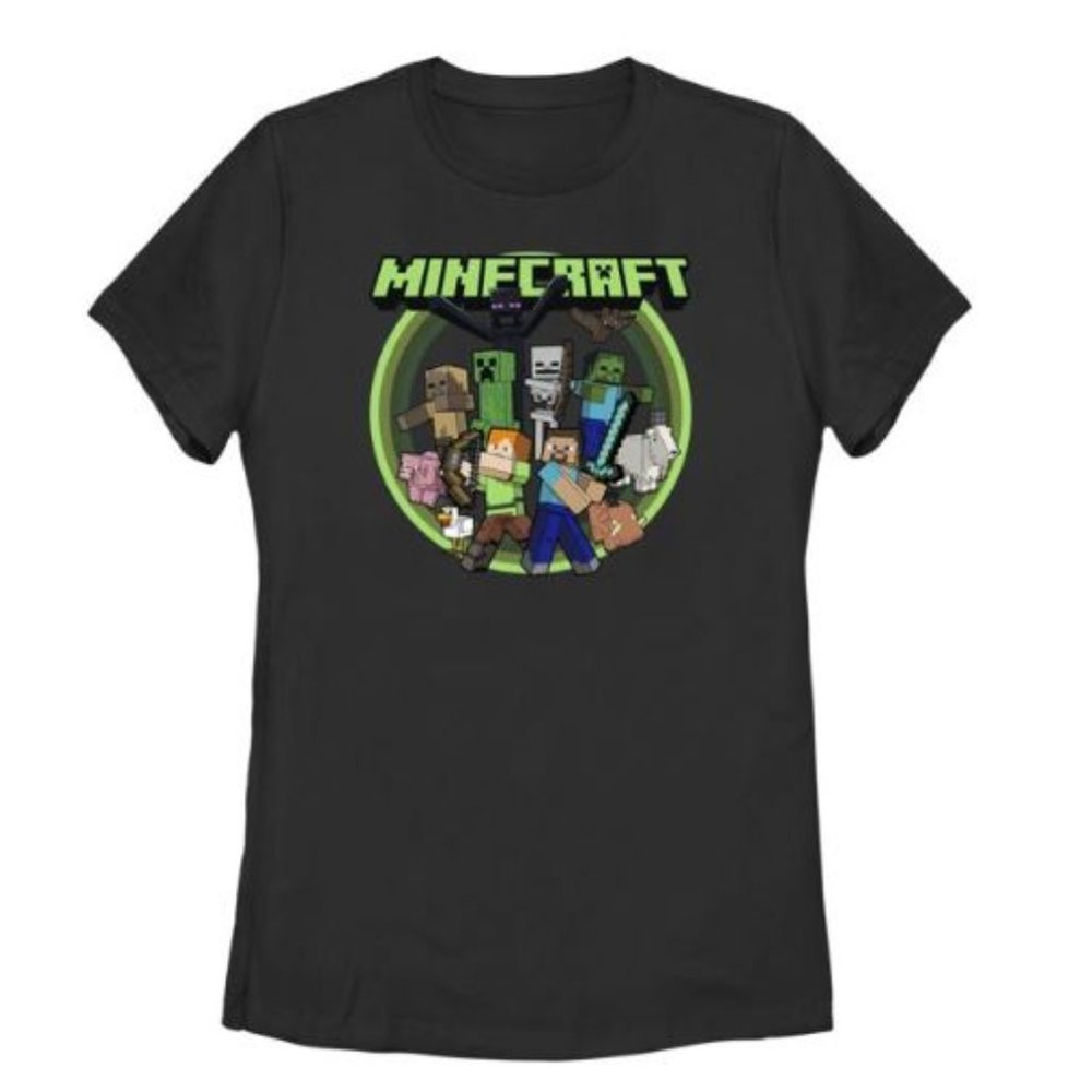 Women's Minecraft Heroes and Mobs Graphic Tee